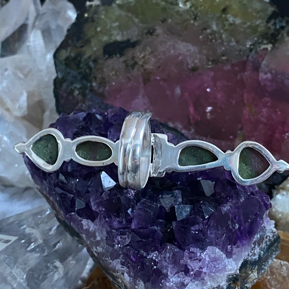 Ruby Zoisite super long sterling ring - Picture 7 of 7